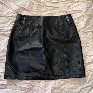 Free People black leather skirt size 8